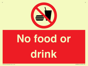 No food or drink